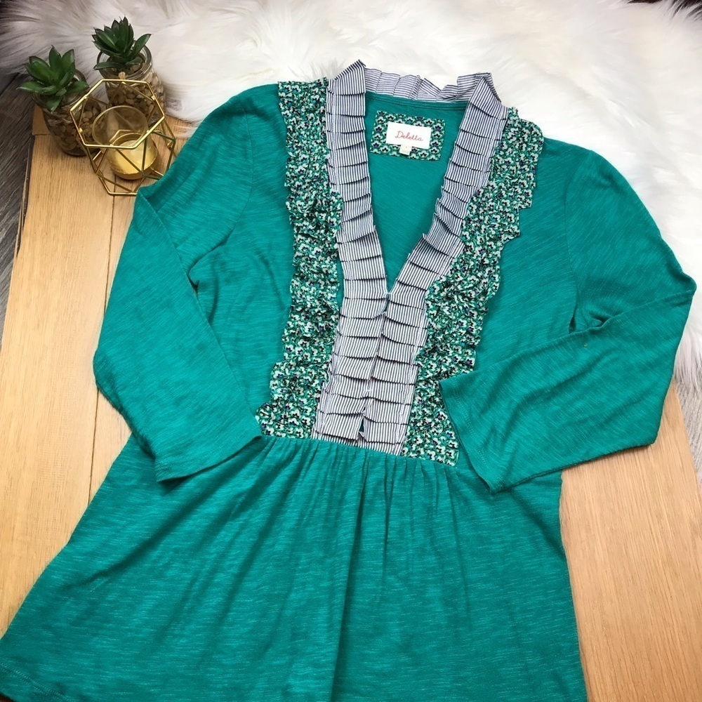 Anthropologie Deletta Ruffle Top #602